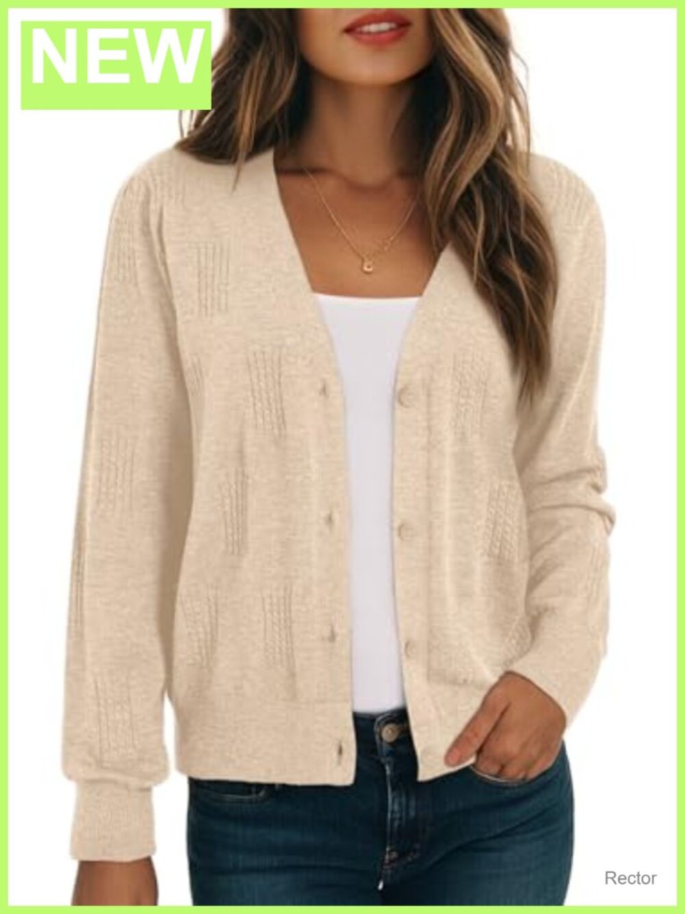Dokotoo Womens Lightweight Knit VNeck Cardigan Sweater